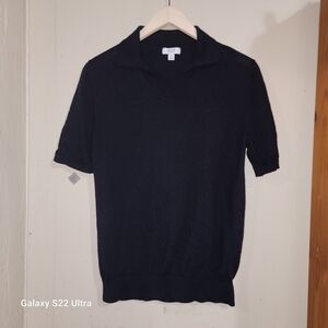 Reiss Midnight Polo Shirt 100% Merinol Wool